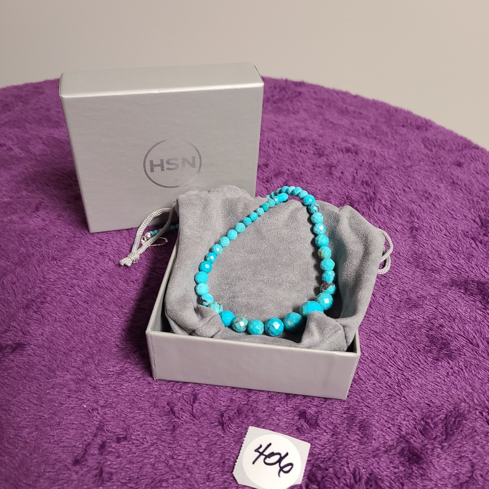RARE Jay King Turquoise Graduated Beads Sterling Silver Necklace - Picture 15 of 15